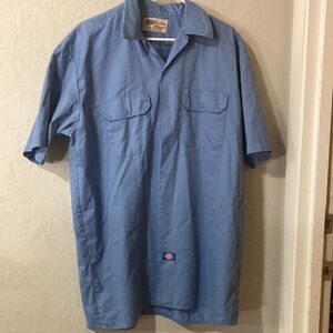 Dickies Blue Casual Button Down Shirt